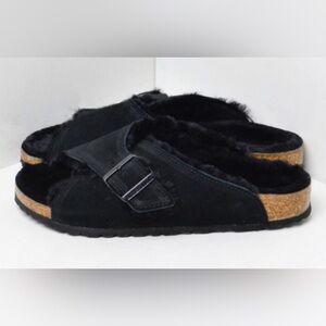 SOLD! Limited Edition New Birkenstock Arosa Suede w/Shearling Slide Sz 39/8